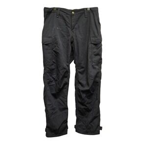 Workrite Fire Resistant Dark Navy Blue Cargo Work Pants Relaxed Fit Utility 34